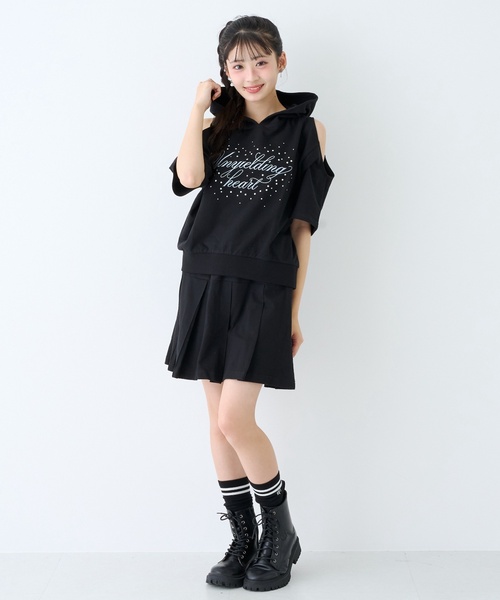 LOVETOXIC セットアップ 「LTXC/綿100%」オープンショルダー半袖ミニ裏