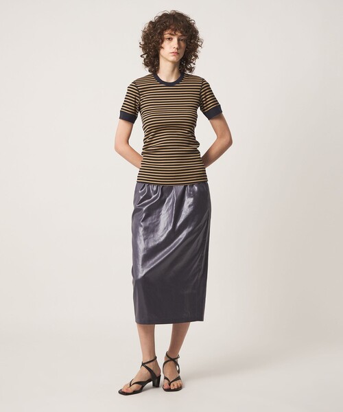 6(ROKU) OVERNEATH ボーダーTシャツ M 6 tシャツ 半袖 「別注」「OVERNEATH for 6」RIB BORDER TEE/Tシャツ
