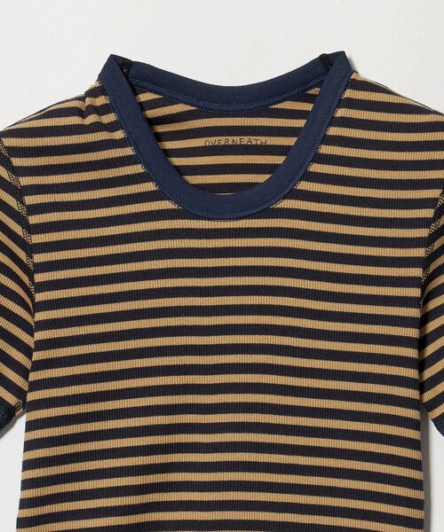 6(ROKU) OVERNEATH ボーダーTシャツ M 6 tシャツ 半袖 「別注」「OVERNEATH for 6」RIB BORDER TEE/Tシャツ