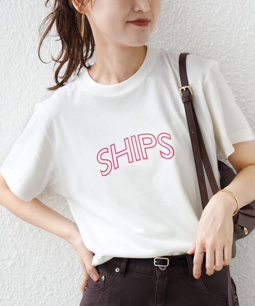 「SHIPS」 半袖Tシャツ SMALL グレー レディース_画像2