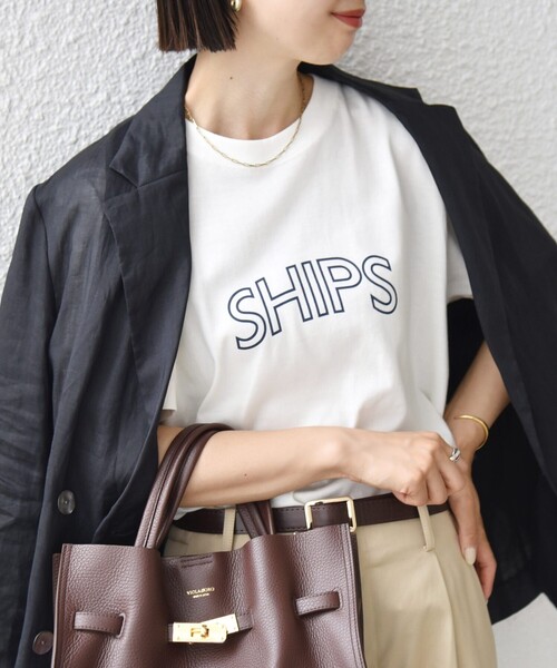 「SHIPS」 半袖Tシャツ SMALL グレー レディース_画像7