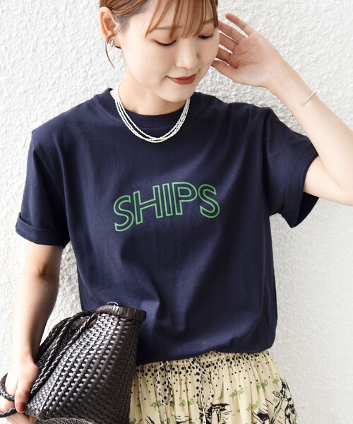 「SHIPS」 半袖Tシャツ SMALL グレー レディース_画像9