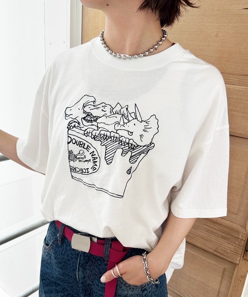 DOUBLE NAME（ダブルネーム） tシャツ 半袖 「WEB限定」アイスクリーム