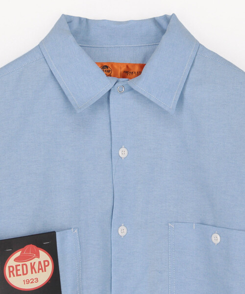 「RED KAP」 長袖シャツ「FREAK’S STOREコラボ」 LARGE ブルー メンズ_画像4