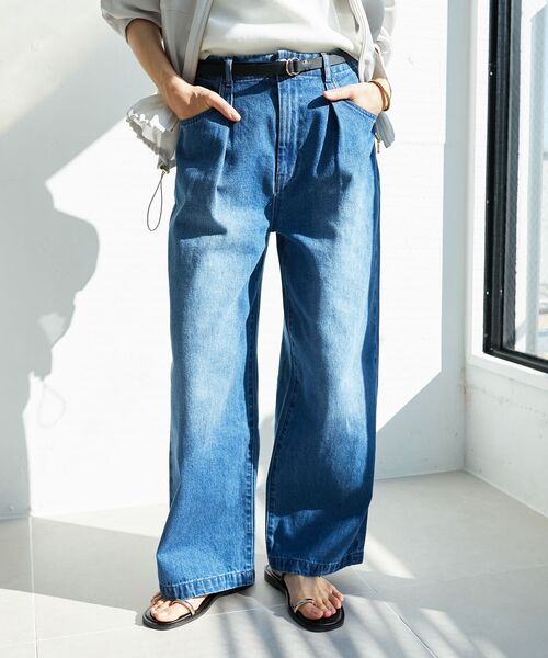 「le.coeur blanc」 デニムパンツ 36 サックスブルー レディース_画像5
