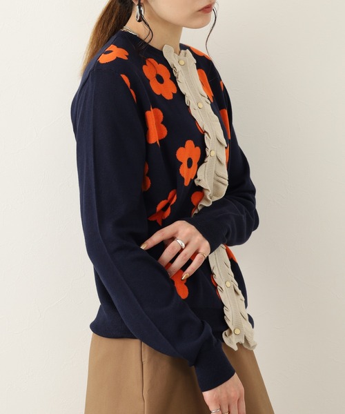 Orla Kiely（オーラ・カイリー） フラワー パワー カーディガン Orla Kiely（オーラカイリー） カーディガン フラワーパワー