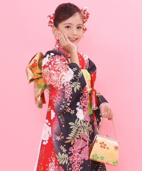 KYOETSU（京越） 着物 七五三 着物 四つ身 7歳 女の子 15点セット