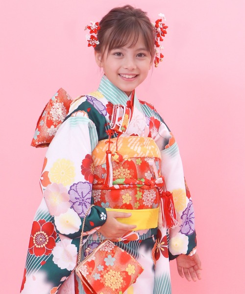 KYOETSU 七五三 着物 3歳 KYOETSU（京越） 着物 七五三 着物 四つ身 7歳 女の子 15点セット