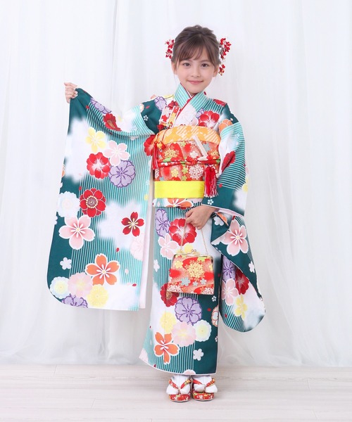 KYOETSU（京越） 着物 七五三 着物 四つ身 7歳 女の子 15点セット