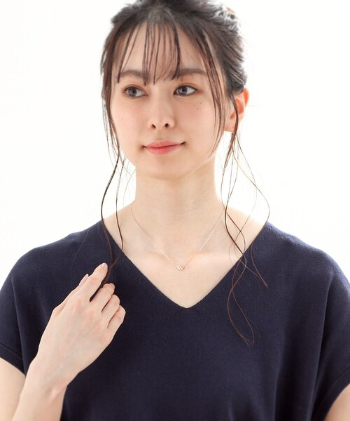 ネックレス K18ダイヤモンド ランダムクラスター7石 ネックレス レディースの画像