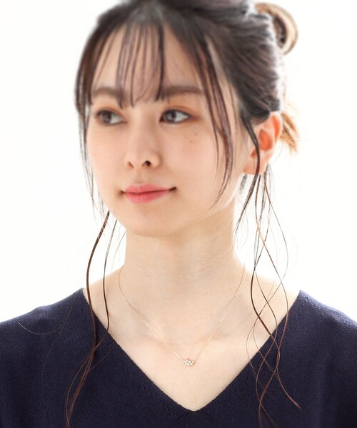 ネックレス K18ダイヤモンド ランダムクラスター7石 ネックレス レディースの画像