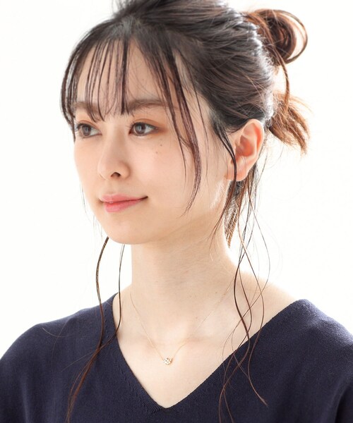 ネックレス K18ダイヤモンド ランダムクラスター7石 ネックレス レディースの画像