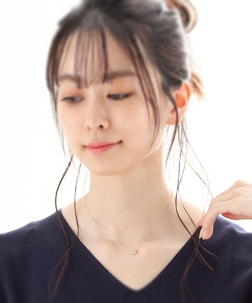 ネックレス K18ダイヤモンド ランダムクラスター7石 ネックレス レディースの画像