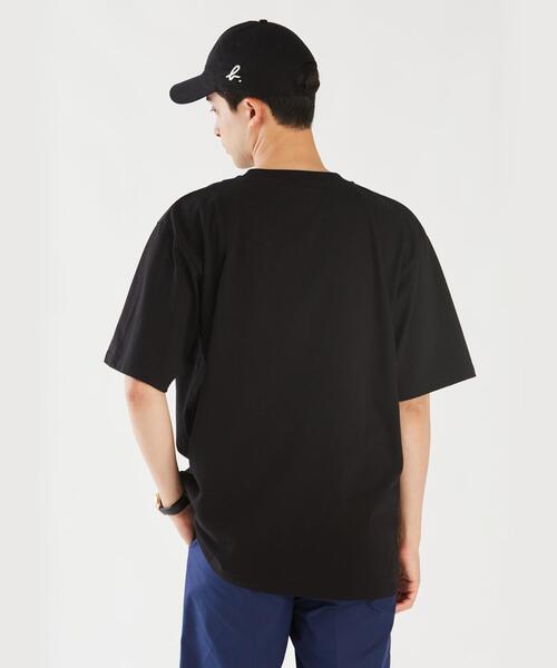 agnes b. tシャツ メンズ ロゴ刺繍 コットン 半袖 Tシャツ