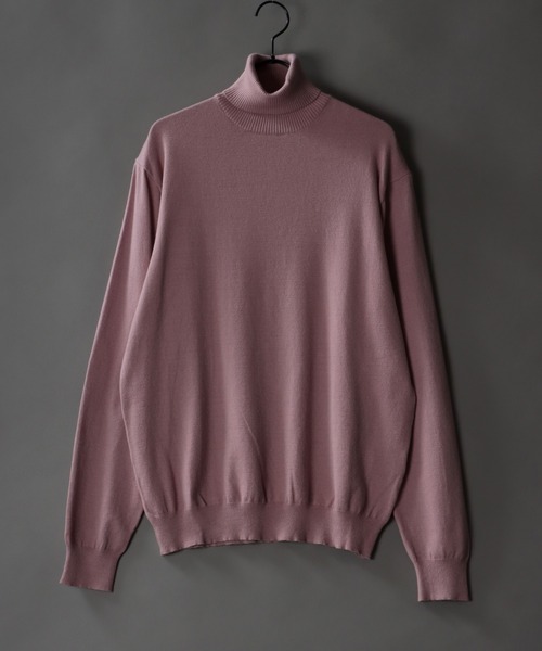 Middle Gauge Turtleneck Knit Color: Navy