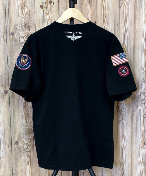 AVIREX SQ DUST DEVILS PATCH 半袖Tシャツ AVIREX tシャツ Tシャツ SQ， DUST DEVILS PATCH 半袖Tシャツ