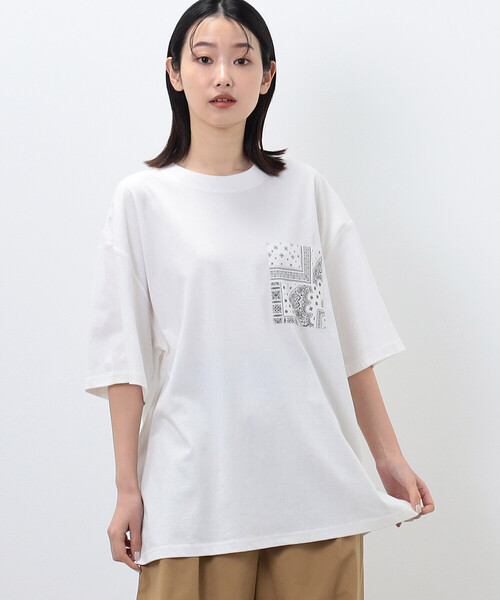 Purple&Yellow（パープルアンドイエロー） tシャツ バンダナ柄胸