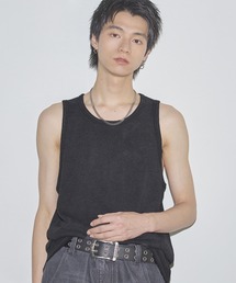 タンクトップ ワンポイントワッフルタンクトップ メンズ レディース
