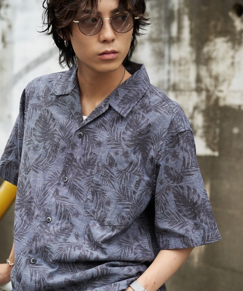 Acne Studios リネン 半袖 オープンカラーシャツ ライトブルー Acne Studios リネン 半袖 オープンカラーシャツ ライトブルー