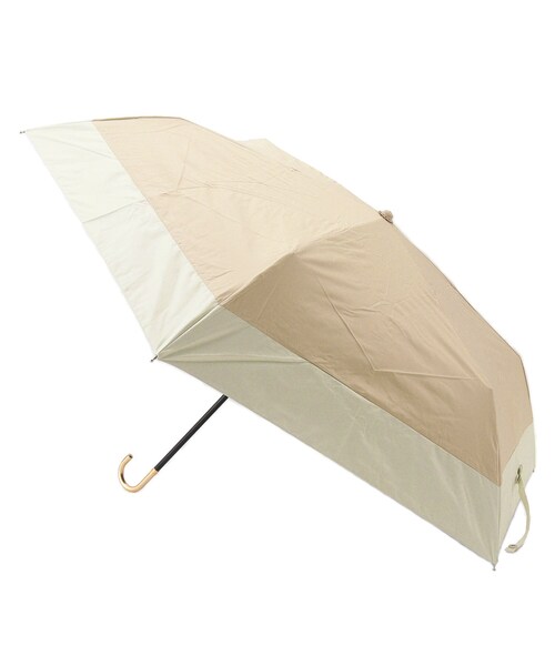 【新品】Vintage涼感傘ベージュ色日本製 Ober Tashe（オーバータッシェ） 晴雨兼用 日傘 長傘 日傘 折りたたみ