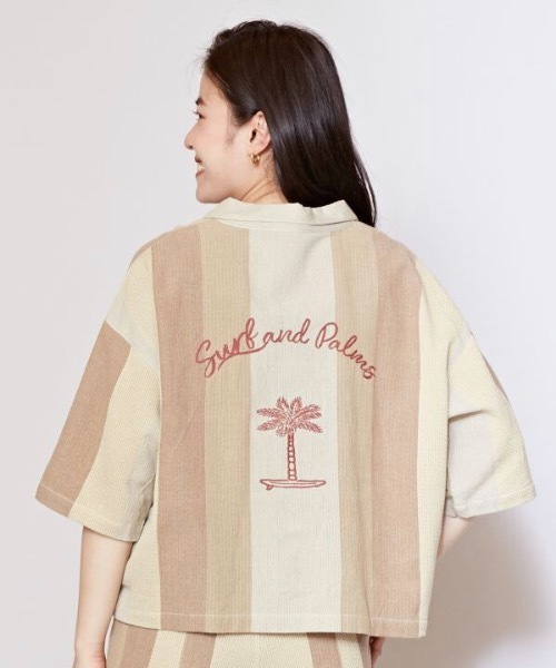 ブラウス シャツ 「Kahiko」SURF＆Palms レイキーシャツ レディース Kahiko ブラウス シャツ 「Kahiko」SURF＆Palms グレイスシャツ