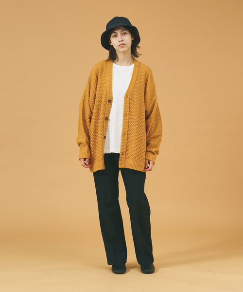 ABAHOUSE セーター ニット 「WEB限定」リップル編みVネック 