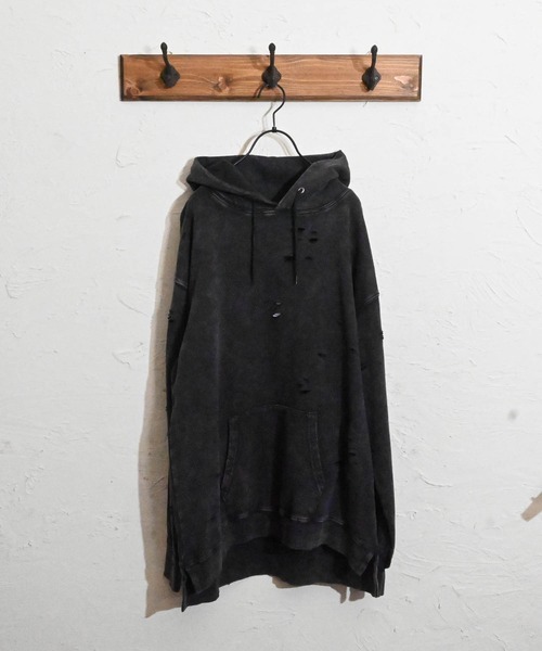 Anytime Songs（エニータイムソングス） パーカー 裏毛 硫化染め