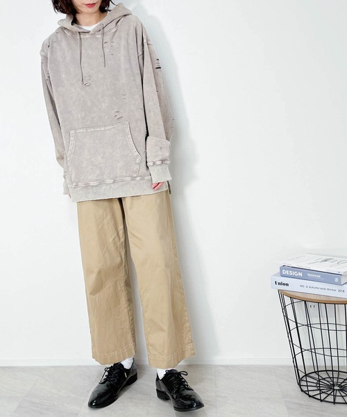 Anytime Songs（エニータイムソングス） パーカー 裏毛 硫化染め