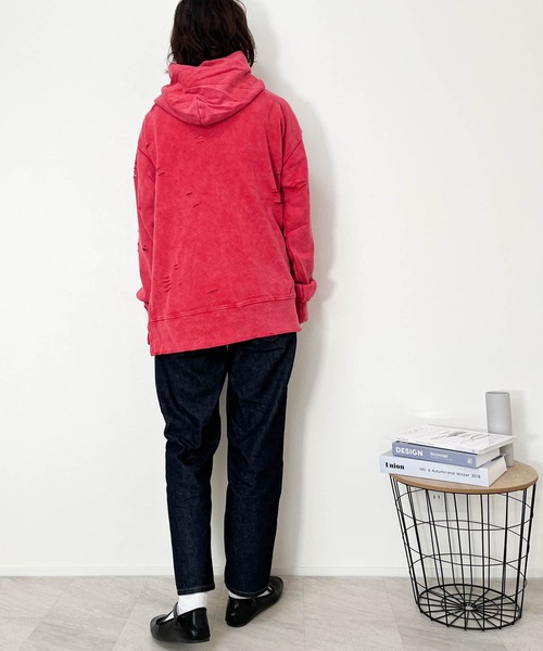 Anytime Songs（エニータイムソングス） パーカー 裏毛 硫化染め