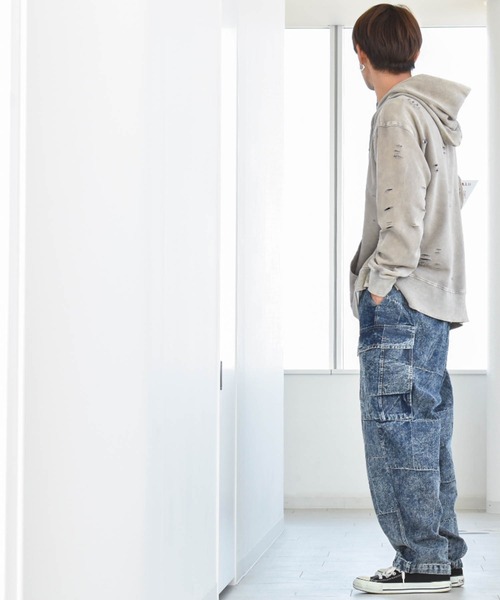 Anytime Songs（エニータイムソングス） パーカー 裏毛 硫化染め