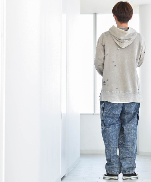 Anytime Songs（エニータイムソングス） パーカー 裏毛 硫化染め