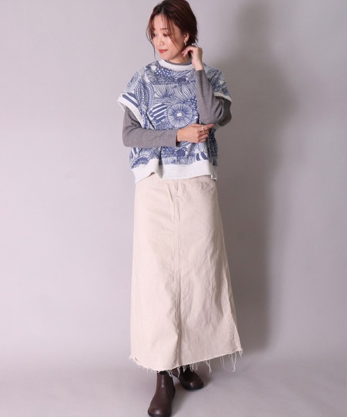 ぴ*吉様 Caban ボタニカル ベスト カゼナミニット Vネック ベスト | BLUE BLUE JAPAN | ハリウッド