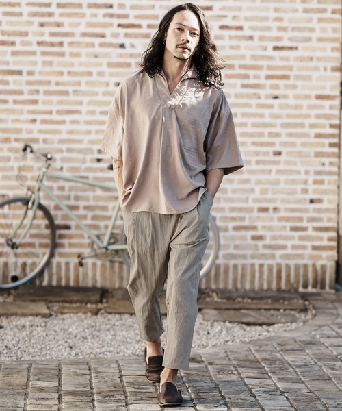 CAMBIO（カンビオ） パンツ mp11970- Cotton Nylon Ripstop Collar