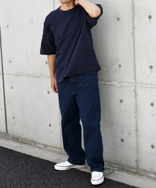 SHIPS any tシャツ any: バックサイド / スリーブ プリーツ スケア