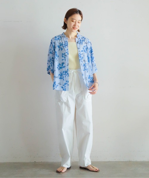 NOMBRE IMPAIR parrotプリント スタンドフリルブラウス NOMBRE IMPAIR parrotプリント スタンドフリルブラウス - メルカリ
