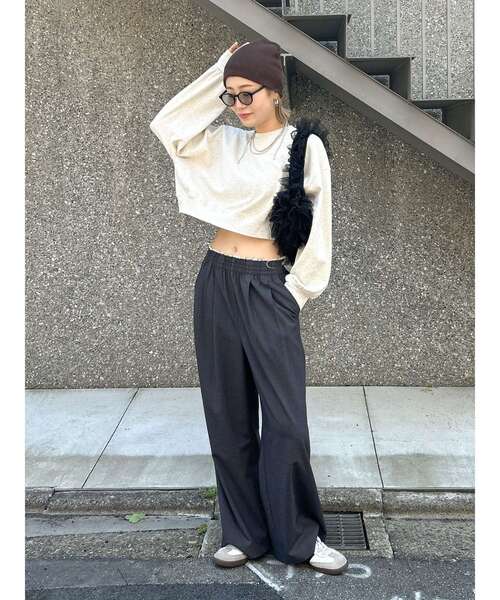 Ungrid パンツ カットオフデザインラフタックパンツ レディース