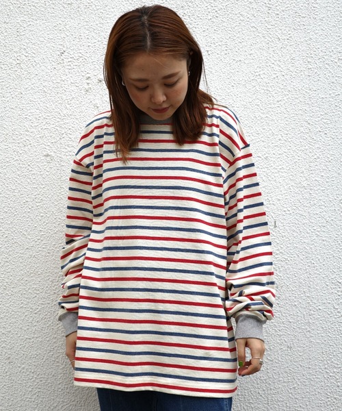 tシャツ SOGLIA/ソリア　OPEN END MULTI BORDER LS TEE　ボーダーＴ レディース SOGLIA tシャツ SOGLIA/ソリア OPEN END BORDER LS TEE ボーダー