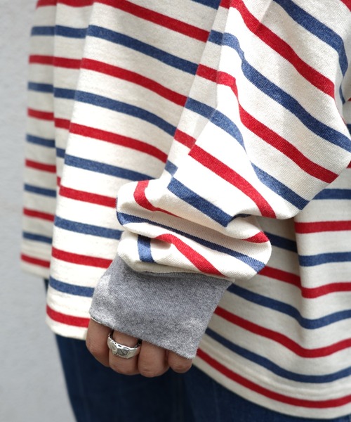 tシャツ SOGLIA/ソリア　OPEN END MULTI BORDER LS TEE　ボーダーＴ レディース sogli-openend_1.jpg