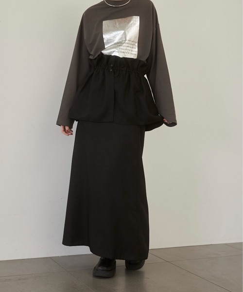 【美品】PoIフリル ビスチェ スカート ANGIE スカート マルチWAY エステルツイル フリル / ビスチェ