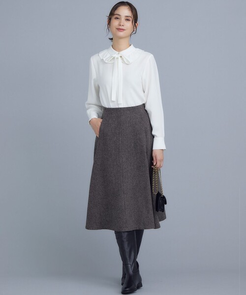 組曲（KUMIKYOKU） スカート シックツイード フレアスカート