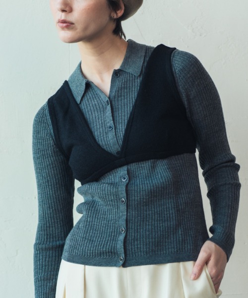 ニット セーター WOOL KNIT BUSTIER | ウールニットビスチェ レディース