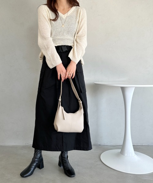 OUR ムーンショルダーバック　ブラック ハーフムーンショルダーバッグ - nouer - nouer｜YAMADAYA STORE