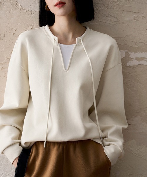 トレーナー スウェット トレーナー風プルオーバートップス レディース