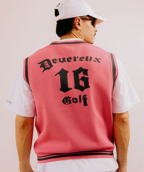 DEVEREUX GOLF ベスト ジレ 16 Run Club ニットベスト メンズ