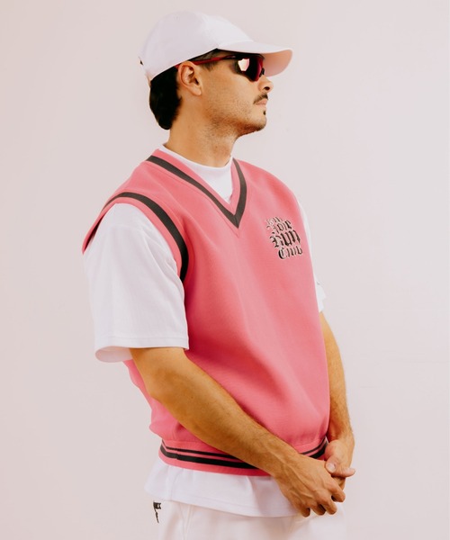 DEVEREUX GOLF ベスト ジレ 16 Run Club ニットベスト メンズ
