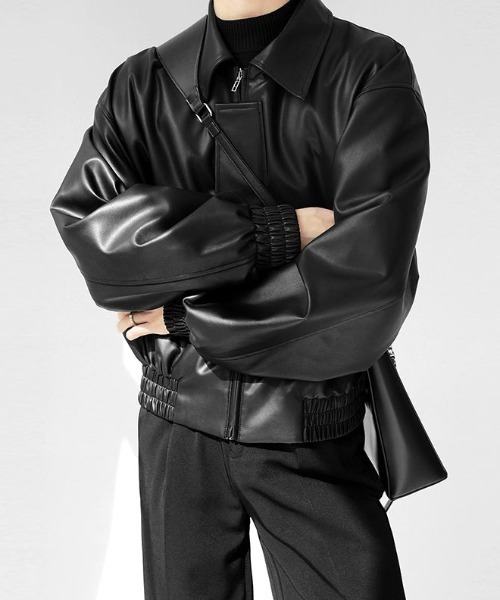 Otte ブルゾン アウター シングルレザージャケット メンズ レディース