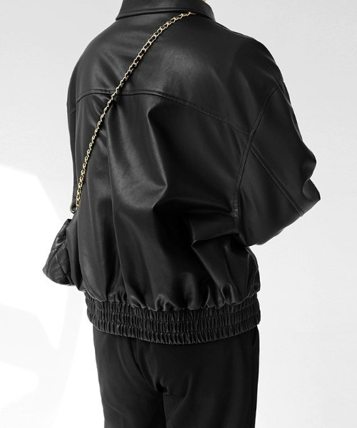 Otte ブルゾン アウター シングルレザージャケット メンズ レディース