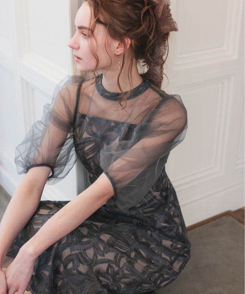 Dorry Doll（ドリードール） ドレス バルーンスリーブオリジナル柄