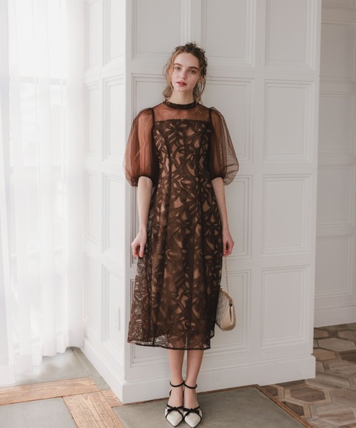 Dorry Doll（ドリードール） ドレス バルーンスリーブオリジナル柄