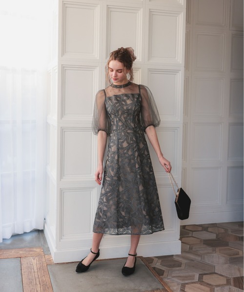 Dorry Doll（ドリードール） ドレス バルーンスリーブオリジナル柄